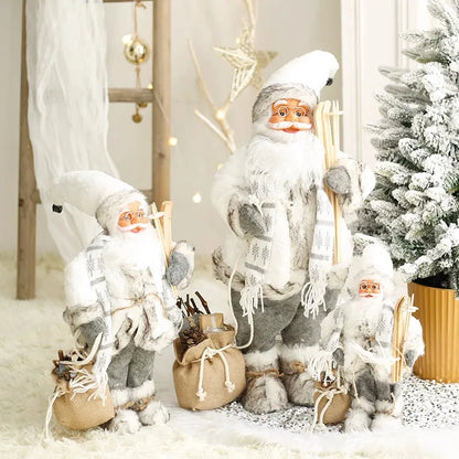 60cm grande papai noel feliz natal decorações para casa feliz ano novo 2023 tecido tricô roupas boneca decoração da janela