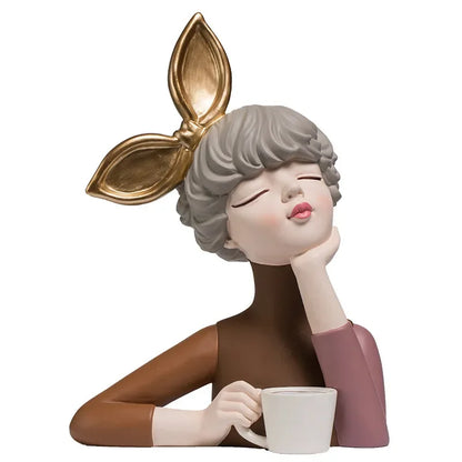 Estatuetas nórdicas de fada borboleta, acessórios de decoração de quarto, artesanato de penteadeira kawaii, estátua, presente de aniversário para menina