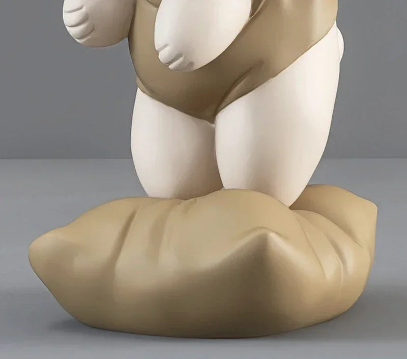 Decoração de casa criativa cão urso esculturas balão filhote de cachorro estátuas casa ornamento decorativo estatueta para armário tv sala estar decoração