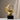 Decoração moderna da sala de estar da estátua de ouro, detalhes da decoração da prateleira da resina, decorações das esculturas da arte abstrata para a sala de jantar da estante
