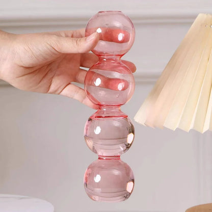 Vaso de bolhas de vidro nórdico-plantador hidropônico transparente para decoração de mesa de casa, ideia de presente simples e fofa e decoração de arranjo de flores