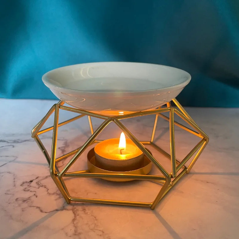 Nordic luz de luxo incenso ferro castiçal incenso porcelana prato escritório quarto aromaterapia decoração filme televisão adereços