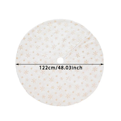 Moda árvore de natal saia tapete sob as decorações para casa floco de neve 78/90/122cm novo pé tapete 2026 decoração de natal