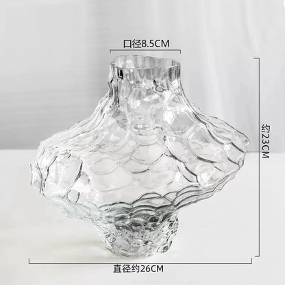 Luxo nórdico estilo minimalista vaso de vidro fosco clássico casa sala estar decoração suporte para flores vasos decorativos moderno