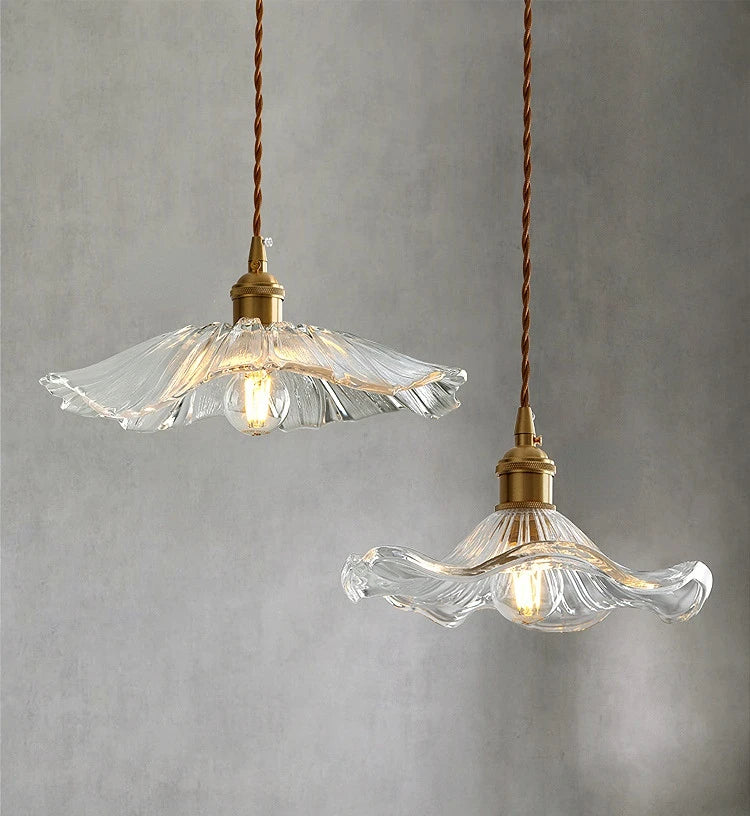 Luminária pendente de vidro moderna, para quarto, cozinha, sala de jantar, luminária de flores, lustre, iluminação nórdica, café, bar