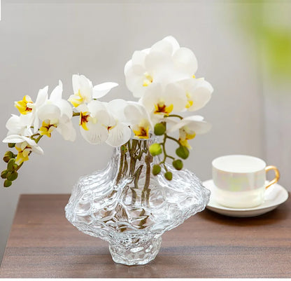 Luxo nórdico estilo minimalista vaso de vidro fosco clássico casa sala estar decoração suporte para flores vasos decorativos moderno