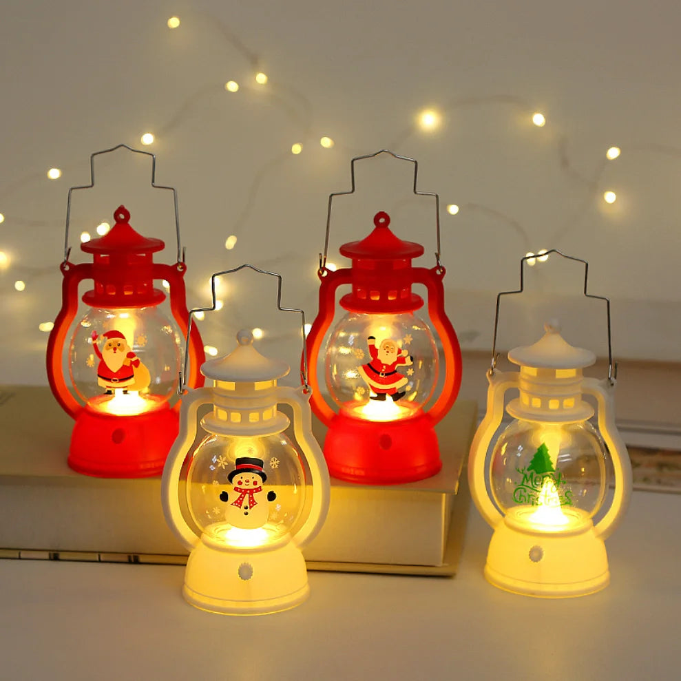 Ldhlm lâmpada decorativa de natal led lanterna luz papai noel feliz natal decorações para casa 2023 natal navidad noel presente