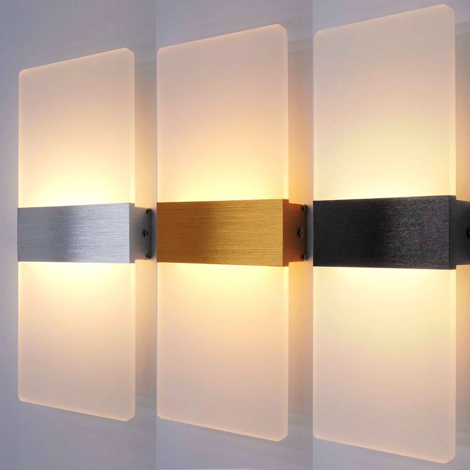 Lâmpada de parede minimalista moderna, luz de parede LED interna, fio rígido acrílico de alumínio, arandelas de escada de corredor de sala de estar de quarto