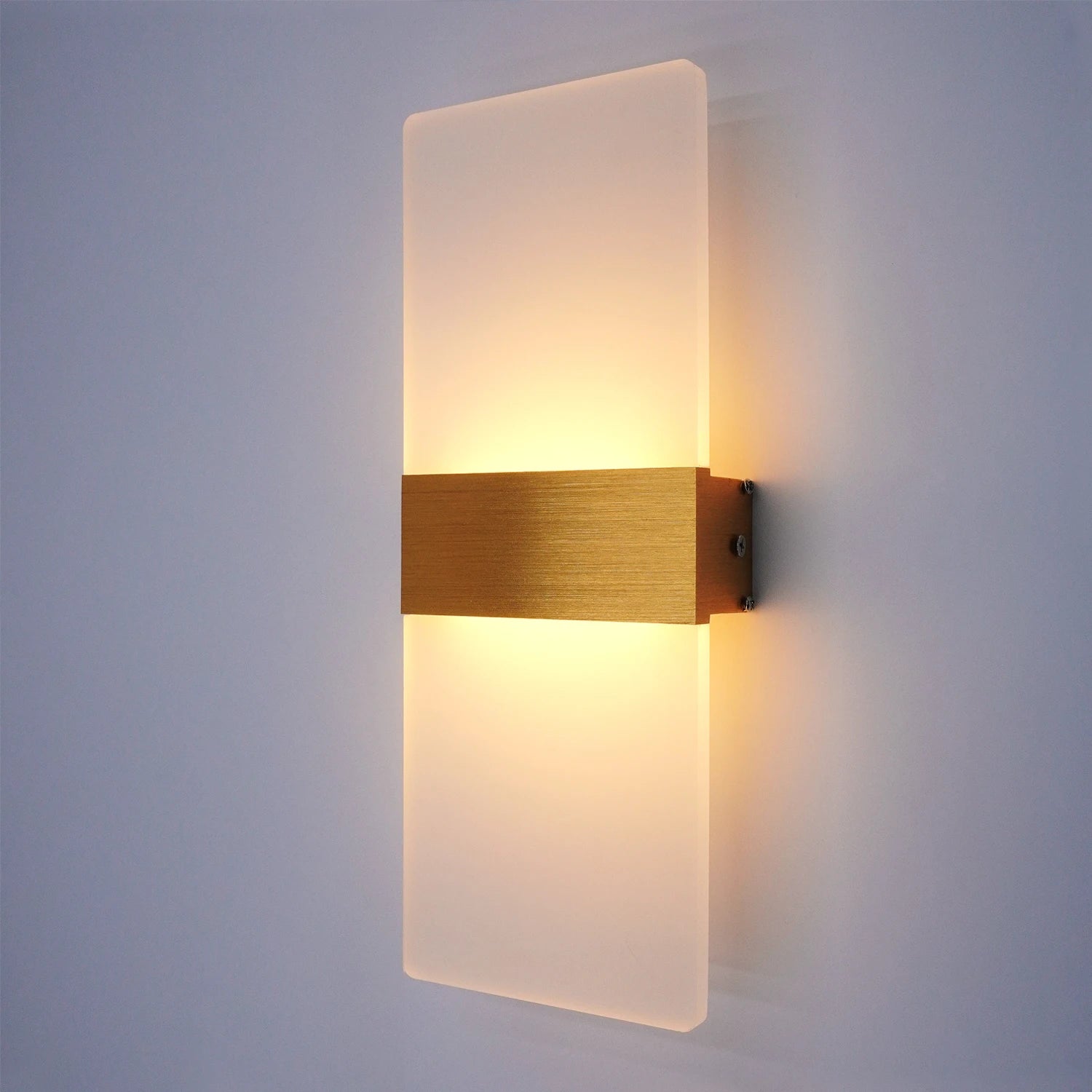 Lâmpada de parede minimalista moderna, luz de parede LED interna, fio rígido acrílico de alumínio, arandelas de escada de corredor de sala de estar de quarto