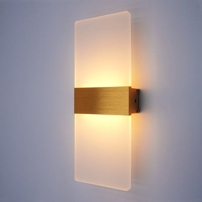 Lâmpada de parede minimalista moderna, luz de parede LED interna, fio rígido acrílico de alumínio, arandelas de escada de corredor de sala de estar de quarto