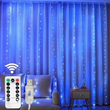 Luzes de fadas com controle remoto, 3 4 6 metros, usb, led, cortina, luzes, para natal, casa, quarto, decoração, festa festiva