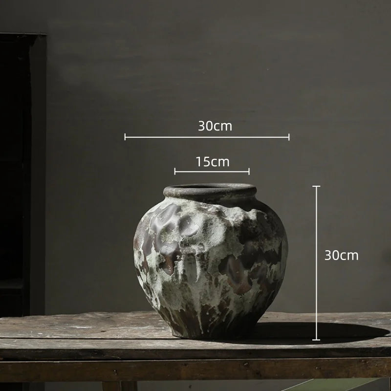 Vaso de Cerâmica Retrô | Design Texturizado Elegante