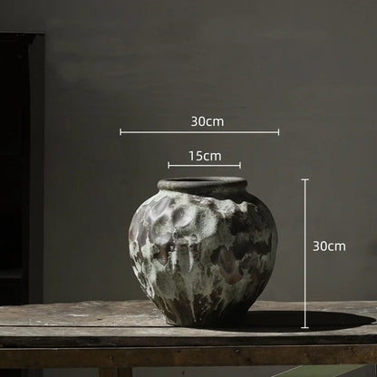 Vaso de Cerâmica Retrô | Design Texturizado Elegante