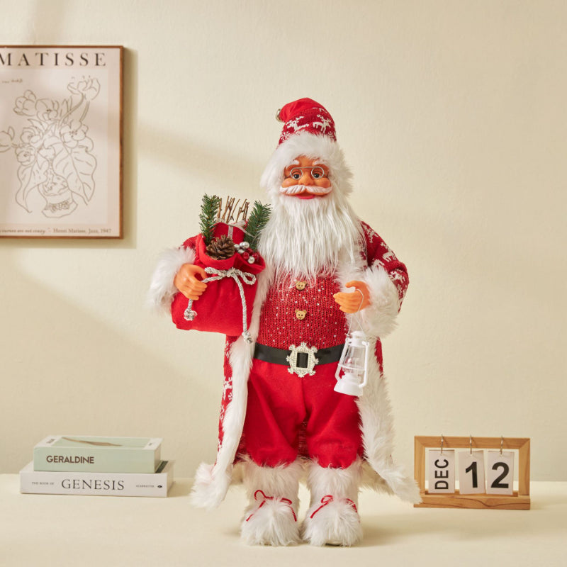 60cm grande papai noel feliz natal decorações para casa feliz ano novo 2023 tecido tricô roupas boneca decoração da janela