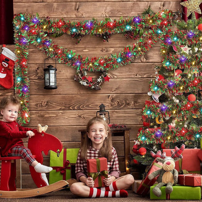 5/10m cor de natal tira luz corda fita lâmpada de fadas enfeites de árvore de natal decoração para casa diy guirlanda feliz ano novo presente