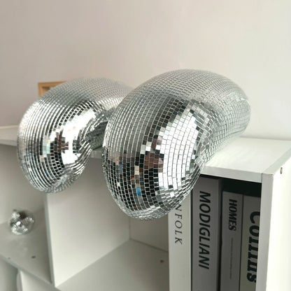 Bola de discoteca derretida de 11 pol. Decoração feita à mão Bola de espelho Estética Decoração de quarto Bola de discoteca derretida Retro Reflexiva Decoração de quarto Funky