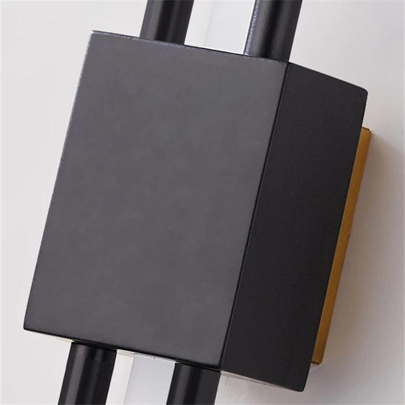 Moderno e minimalista ferro arte lâmpada de parede para sala estar arandelas linha tubo luminária led acrílico abajur iluminação interior