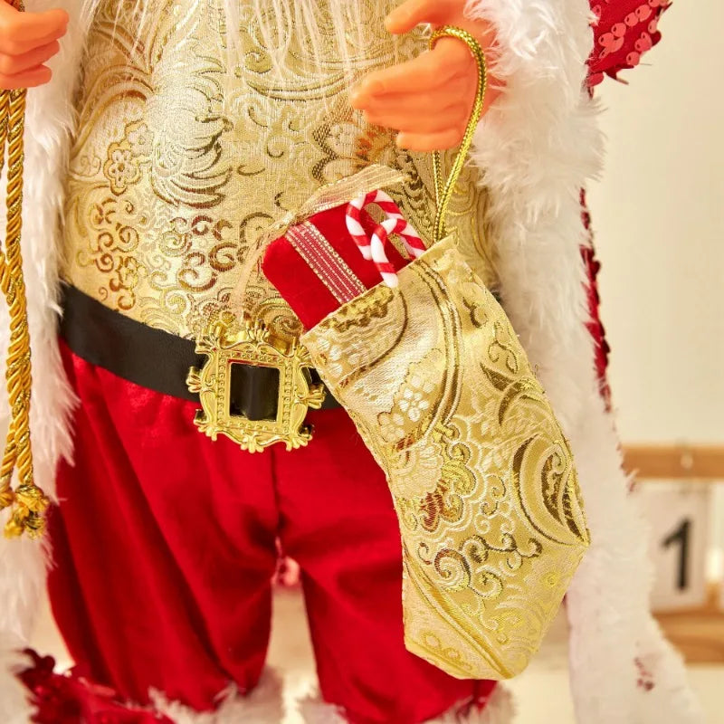 60cm grande papai noel feliz natal decorações para casa feliz ano novo 2023 tecido tricô roupas boneca decoração da janela