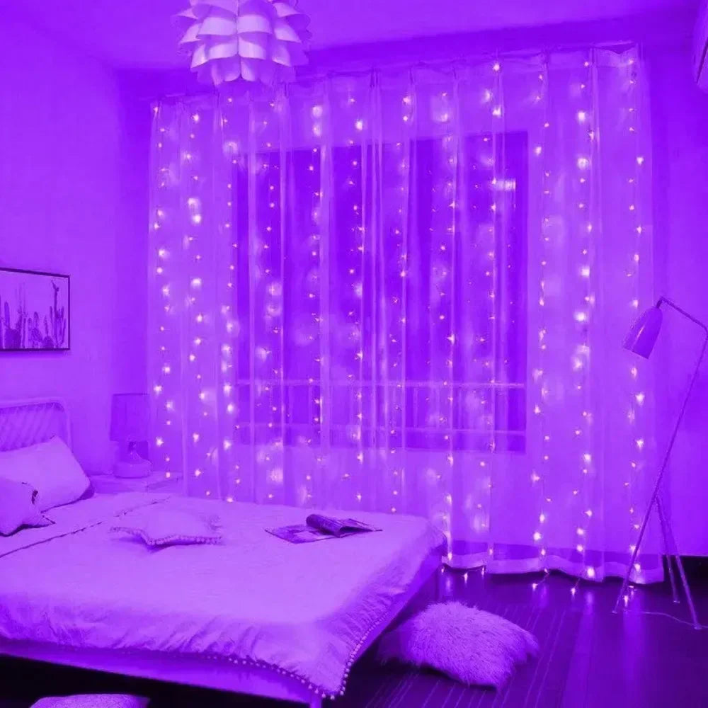 Luzes de fadas com controle remoto, 3 4 6 metros, usb, led, cortina, luzes, para natal, casa, quarto, decoração, festa festiva