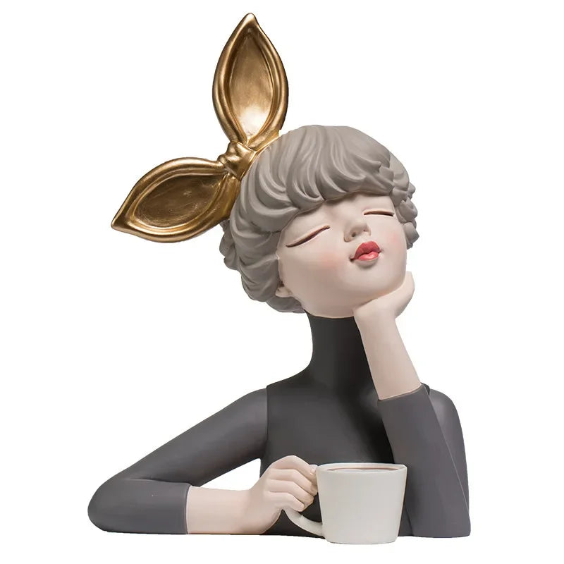 Estatuetas nórdicas de fada borboleta, acessórios de decoração de quarto, artesanato de penteadeira kawaii, estátua, presente de aniversário para menina