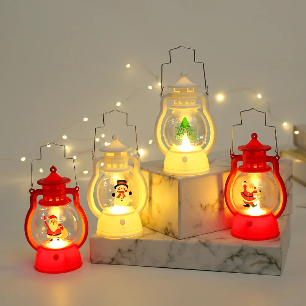 Ldhlm lâmpada decorativa de natal led lanterna luz papai noel feliz natal decorações para casa 2023 natal navidad noel presente