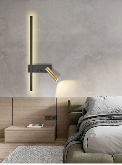 Lâmpada de parede nórdica moderna, preto e branco, minimalista, sala de estar, sofá, fundo, lâmpada decorativa, luz de luxo, quarto, cabeceira