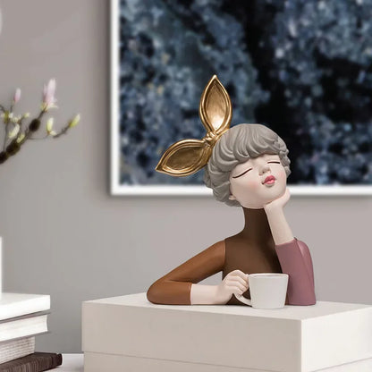 Estatuetas nórdicas de fada borboleta, acessórios de decoração de quarto, artesanato de penteadeira kawaii, estátua, presente de aniversário para menina