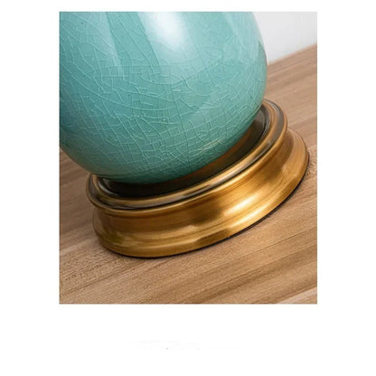 Europeu retro pastoral estudo quarto cerâmica vidro led candeeiro de mesa cabeceira