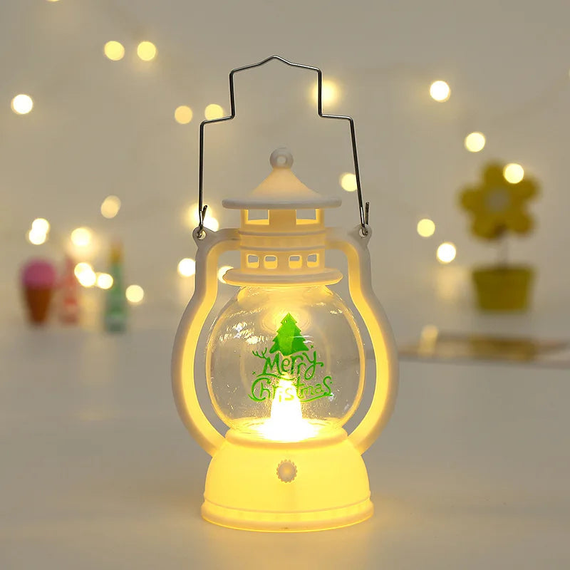 Ldhlm lâmpada decorativa de natal led lanterna luz papai noel feliz natal decorações para casa 2023 natal navidad noel presente
