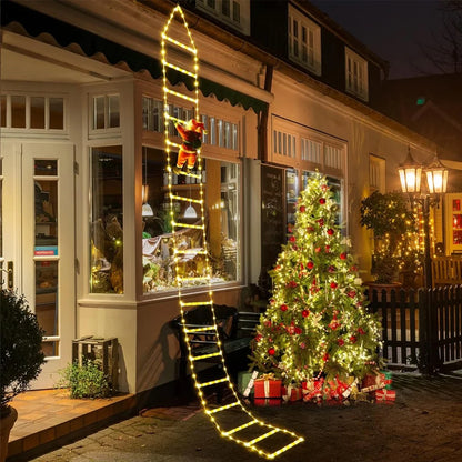 3m papai noel escada de escalada ao ar livre decoração de natal casa jardim cristmas árvore ornamento presente de ano novo decoração da árvore de natal