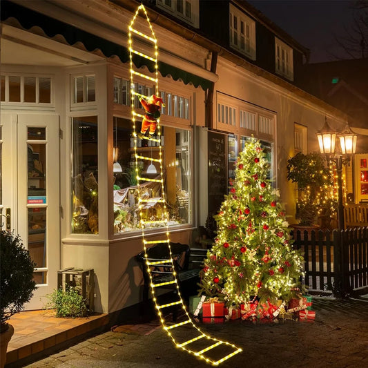 3m papai noel escada de escalada ao ar livre decoração de natal casa jardim cristmas árvore ornamento presente de ano novo decoração da árvore de natal