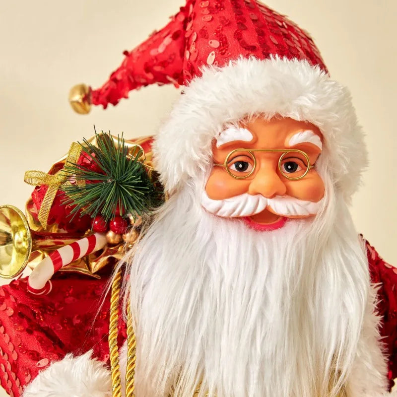 60cm grande papai noel feliz natal decorações para casa feliz ano novo 2023 tecido tricô roupas boneca decoração da janela