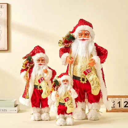 60cm grande papai noel feliz natal decorações para casa feliz ano novo 2023 tecido tricô roupas boneca decoração da janela
