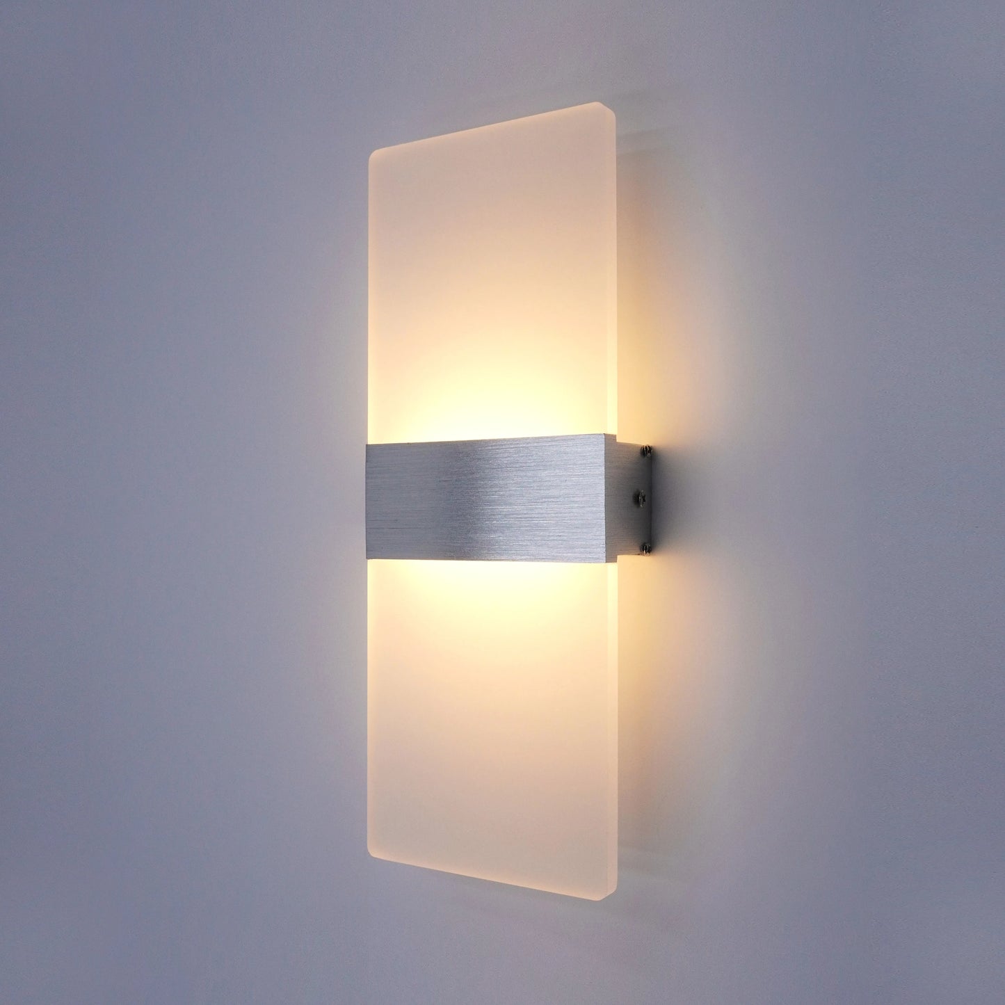 Lâmpada de parede minimalista moderna, luz de parede LED interna, fio rígido acrílico de alumínio, arandelas de escada de corredor de sala de estar de quarto
