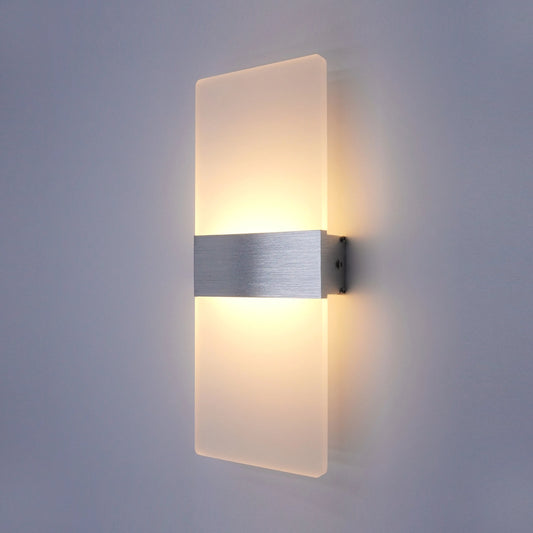 Lâmpada de parede minimalista moderna, luz de parede LED interna, fio rígido acrílico de alumínio, arandelas de escada de corredor de sala de estar de quarto