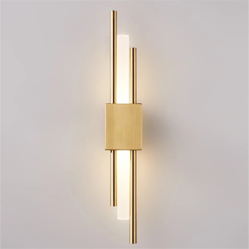 Moderno e minimalista ferro arte lâmpada de parede para sala estar arandelas linha tubo luminária led acrílico abajur iluminação interior