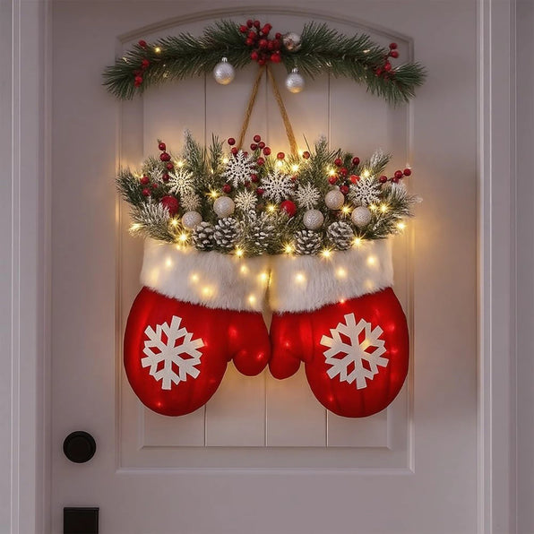 Guirlanda de Natal em Forma de Luva com LED