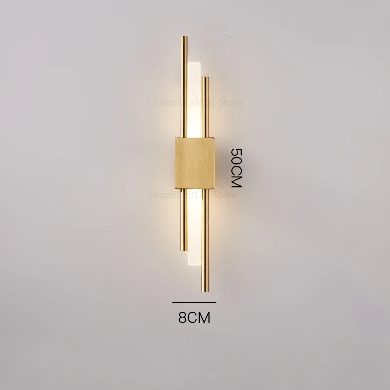 Moderno e minimalista ferro arte lâmpada de parede para sala estar arandelas linha tubo luminária led acrílico abajur iluminação interior