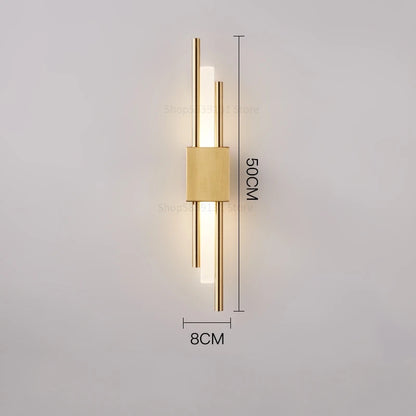 Moderno e minimalista ferro arte lâmpada de parede para sala estar arandelas linha tubo luminária led acrílico abajur iluminação interior