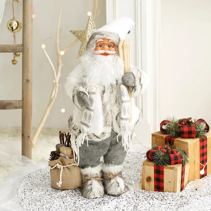 60cm grande papai noel feliz natal decorações para casa feliz ano novo 2023 tecido tricô roupas boneca decoração da janela