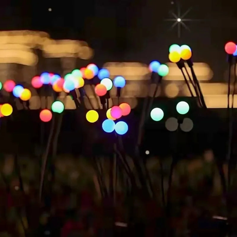 2025 luzes de vaga-lume movidas a energia solar atualizadas luzes de jardim à prova d'água ao ar livre para decoração de natal de casamento