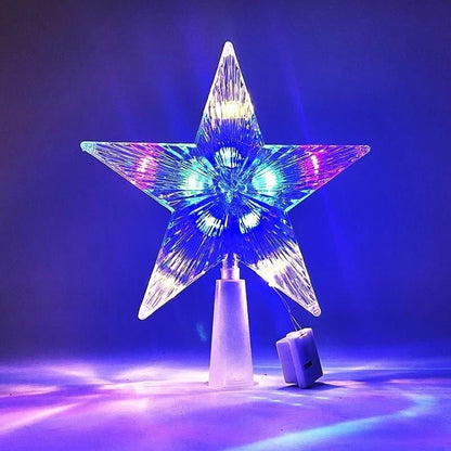 15cm decoração de natal brilhante árvore topper glitter brilhante estrela enfeites de árvore de natal para decoração de casa navidad ano novo 2026 presente