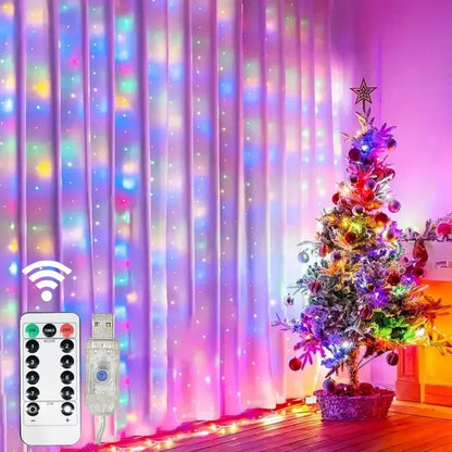 Luzes de fadas com controle remoto, 3 4 6 metros, usb, led, cortina, luzes, para natal, casa, quarto, decoração, festa festiva