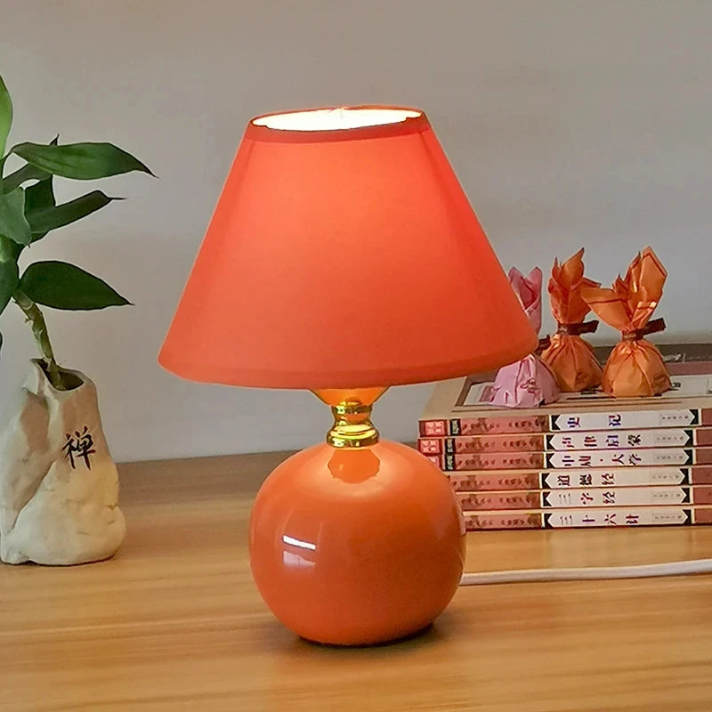 Miniatura Candeeiro De Mesa De Cerâmica, Elegante e Elegante Quarto Abajur, Cafe Bar Counter, Tabletop Atmosfera Lâmpada