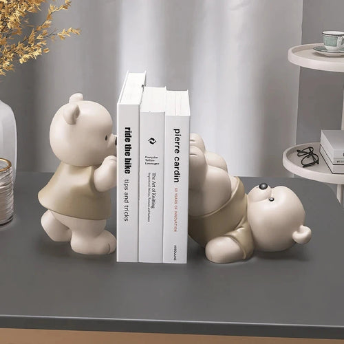 Estatueta De Fim Do Livro De Urso, Estilo Creme, Little Decorações, Sala De Estar, Corredor, Armário De Vinho, Estante, Decoração De Casa, Presente De Aniversário, Bonito