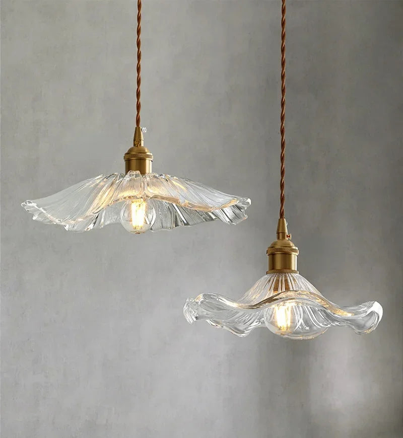 Luminária pendente de vidro moderna, para quarto, cozinha, sala de jantar, luminária de flores, lustre, iluminação nórdica, café, bar