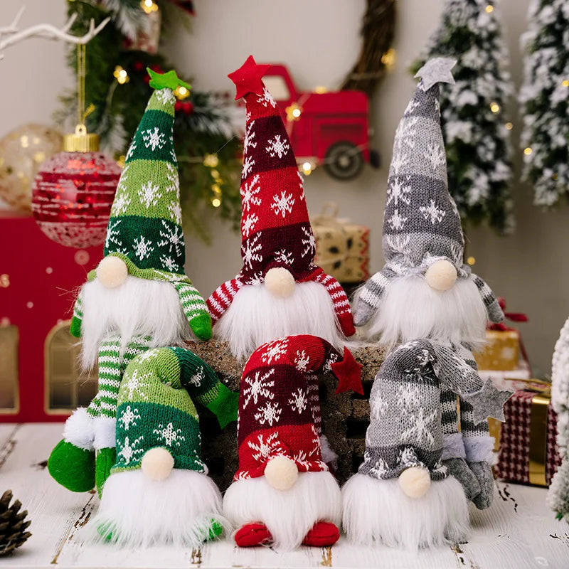 20/30cm led boneca sem rosto elfo gnome com luzes decoração de natal casa feliz natal navidad crianças presente de ano novo 2025