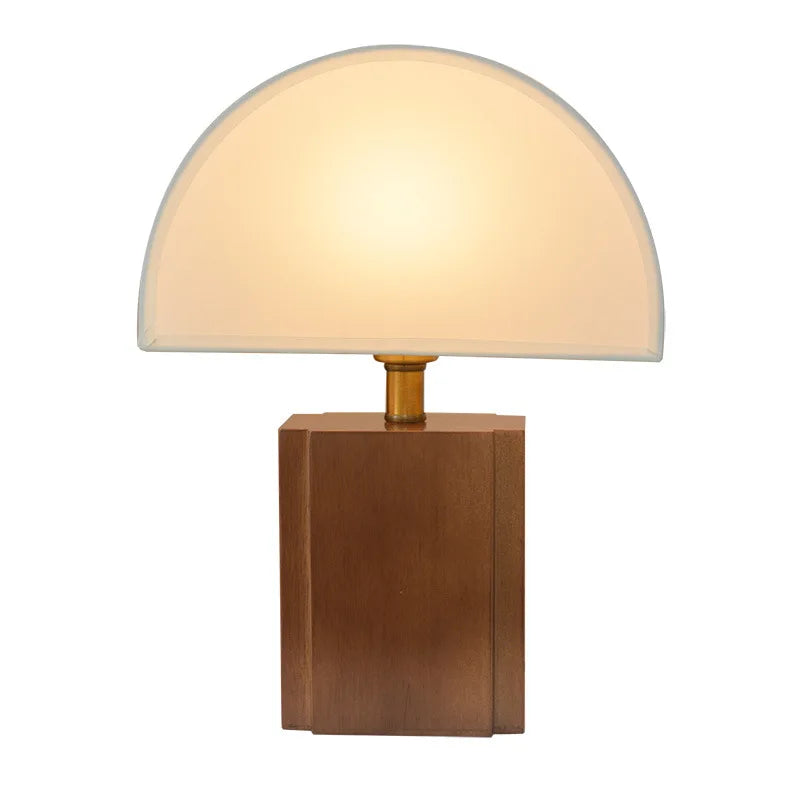 Madeira maciça retro decorativa e abajur da tela, abajur, nórdico, quarto, estudo, cabeceira, luz da noite, decoração Home