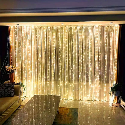 Luzes de fadas com controle remoto, 3 4 6 metros, usb, led, cortina, luzes, para natal, casa, quarto, decoração, festa festiva