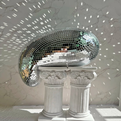 Bola de discoteca derretida de 11 pol. Decoração feita à mão Bola de espelho Estética Decoração de quarto Bola de discoteca derretida Retro Reflexiva Decoração de quarto Funky